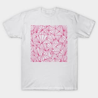 Abstract Fan Hot Pink T-Shirt